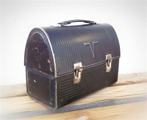 vintage round top metal lunch box|old style metal lunch boxes.